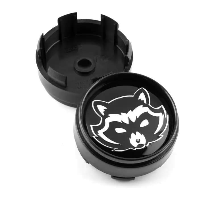 RhinoTuning 1pc OD 66.5mm ID 63mm capuchons de moyeu central de roue de voiture pour jantes motif raton laveur accessoires de style moyeu central de roue de voiture