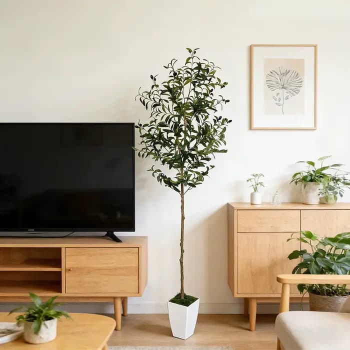Arbre d'olivier artificiel de 120-180 cm, ornement d'intérieur et d'extérieur, plante artificielle pour la maison, le jardin, le balcon, la décoration du salon