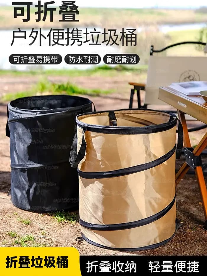 Seau de jardin pliable à double compartiment