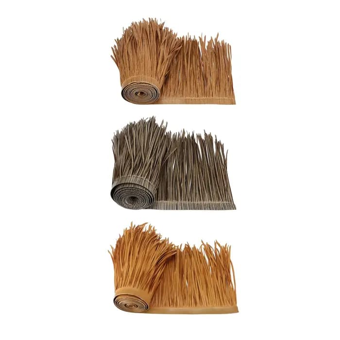 Rouleau de chaume synthétique imitation palmier pour toiture