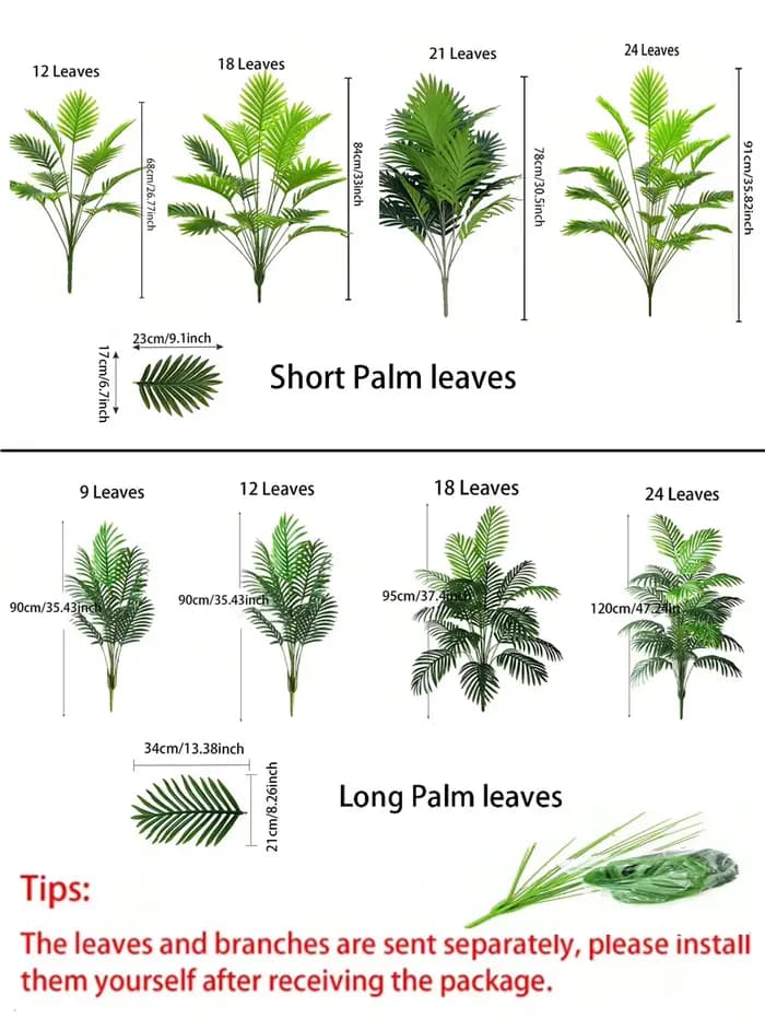 Grande plante artificielle de palmier Areca en Pot