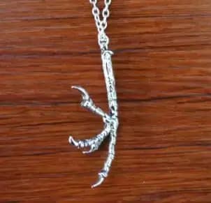 Collier Gothique avec Griffe de Corbeau, Animal, Bizarre, Aigle, Faucon, Oiseau, Wiccan, Breloque Tendance, Bijoux Punk