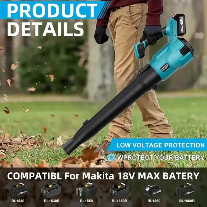 Souffleur d'air électrique sans fil Makita pour batterie 18V