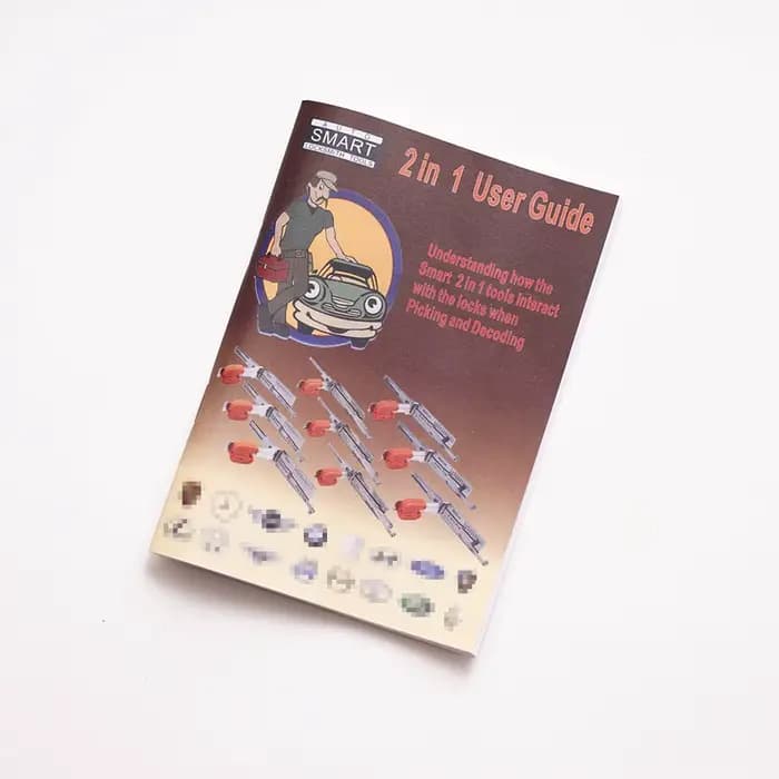 Lishi – livre d'outils portable 2 en 1, Guide d'utilisation manuel pour serrure de voiture, les outils lishi peuvent demander un livre PDF