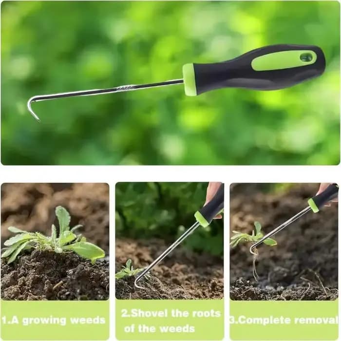 Outil de désherbage robuste - Extracteur de racines ergonomique pour pelouse, gravier de patio, outil de désherbage manuel sans effort avec poignée antidérapante