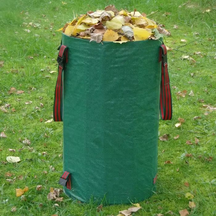 Sac à déchets de jardin 120-300 L Grande capacité Sacs réutilisables Sac à feuilles étanche Poubelle à mauvaises herbes