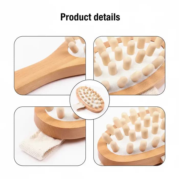 Masseur en bois avec coussin d'air et billes d'huiles essentielles pour la thérapie par percussion du corps entier, relaxation musculaire, utilisation à domicile ou au bureau