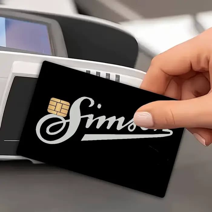 Autocollant de protection pour carte de crédit/debit avec logo S-SimsonS Anime, compatible avec les puces petites et grandes