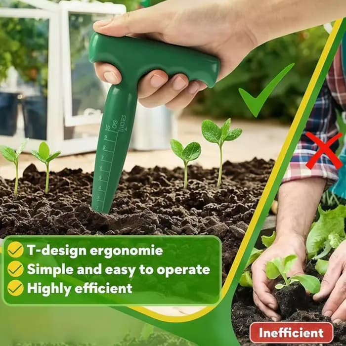 Perforateur de jardin portatif avec échelle graduée