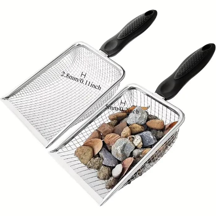 Tamis à terre pour jardin - Tamis à main pour sable et engrais de jardin - Disponible en deux tailles (2,8 mm et 5 mm)