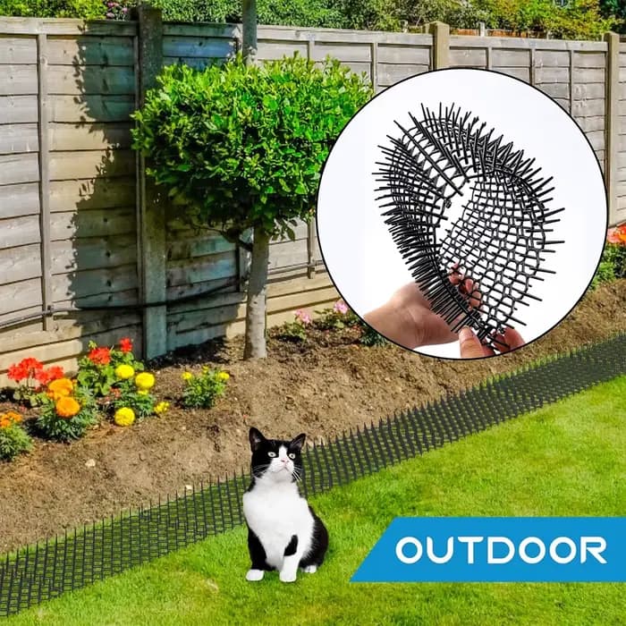 Lot de 10 tapis anti-chats à picots pour jardin
