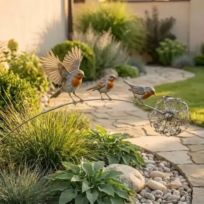 Décoration de jardin en métal