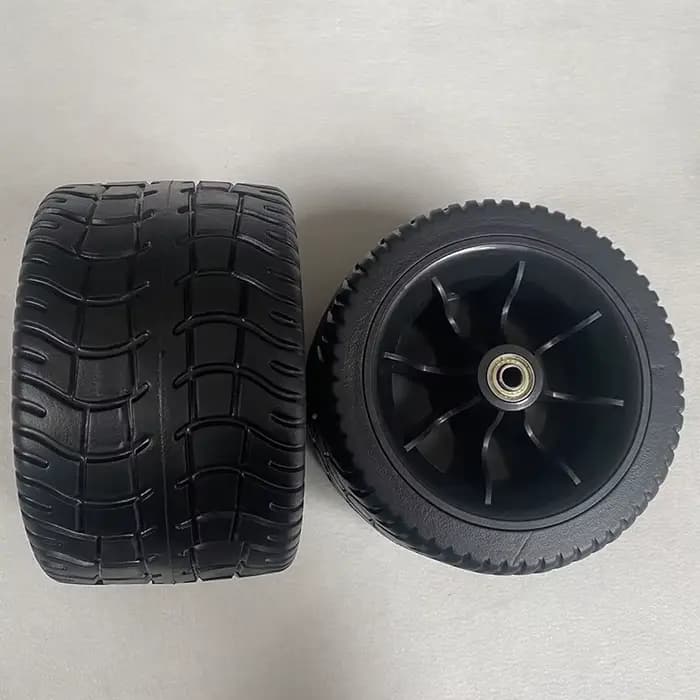 Roue de chariot pliable avec pneu en caoutchouc robuste et antidérapant, pièce de rechange pour brouette de jardin, chariot de camping, chariot de plage