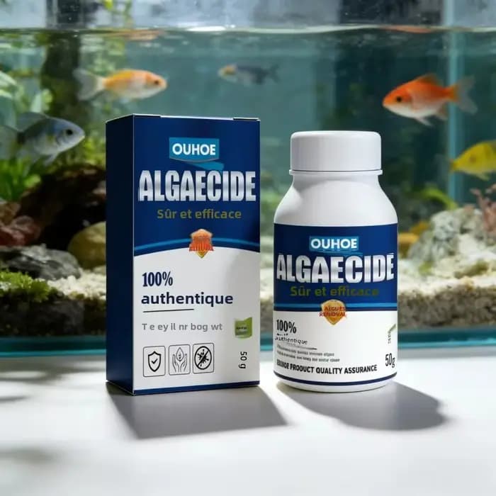 Algicide haute efficacité 50g pour aquarium et bassin – Contrôle des algues et du mousse – Réduit l'eau verte –