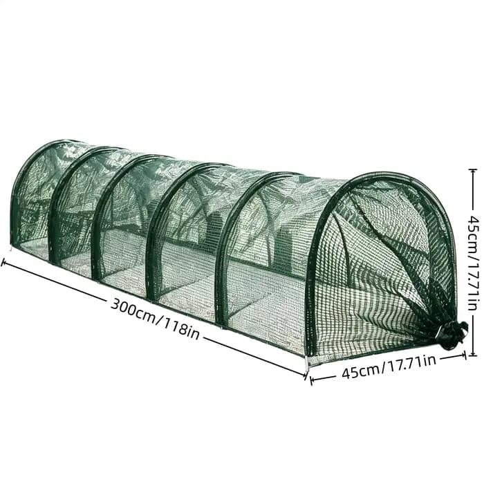 Kit de 1 tunnel de jardin pliable en métal durable de 3 mètres avec protection UV pour fermes et jardins