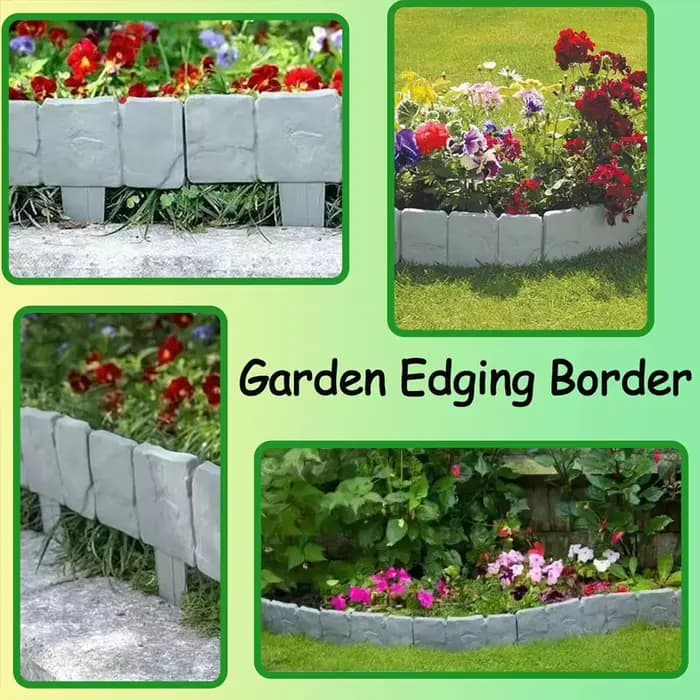 Bordure de jardin en plastique de 33 pieds