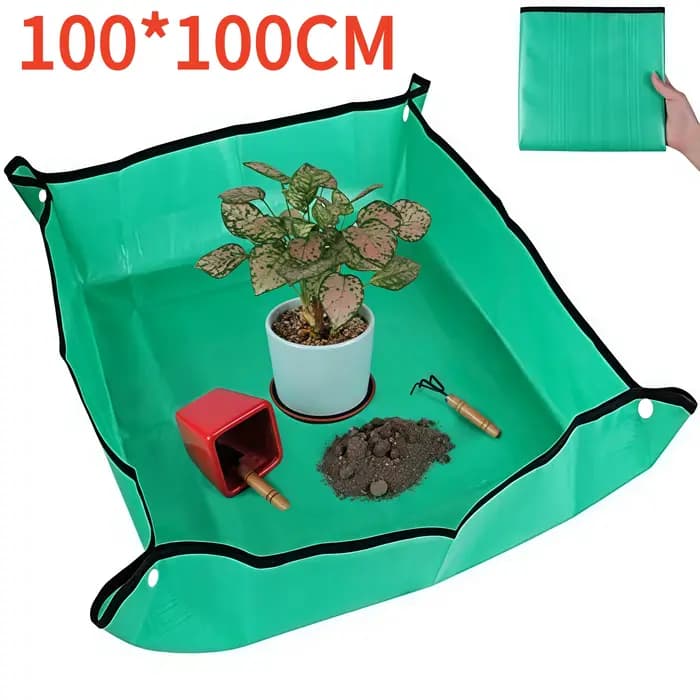 Tapis de repotage pliable et imperméable pour plantes