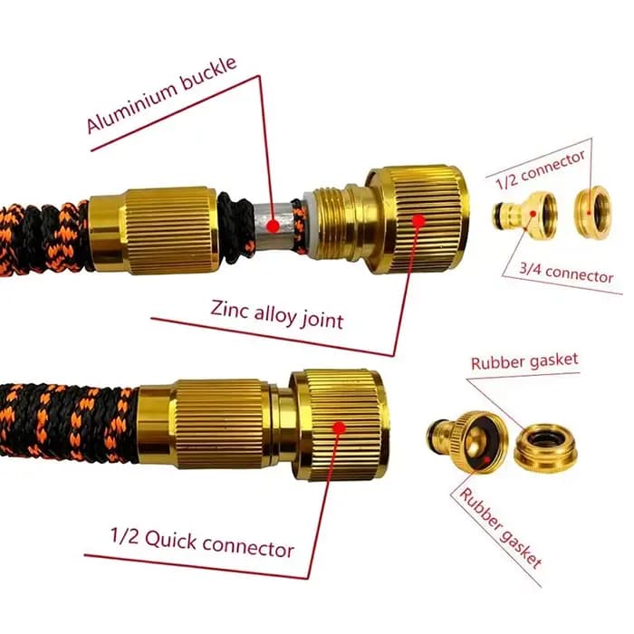 Tuyau d'arrosage extensible pratique et flexible