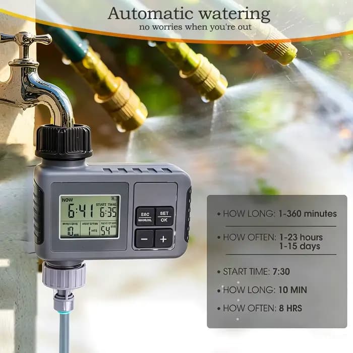 Minuterie d'eau de jardin électronique