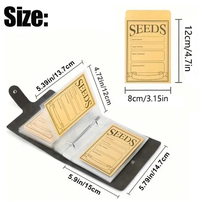 1 ensemble de carnets de rangement pour graines de jardin