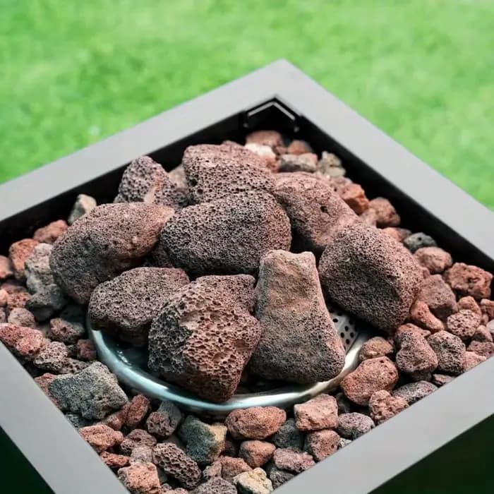 Bio filtre en pierre originale de roche volcanique rouge poreuse naturelle