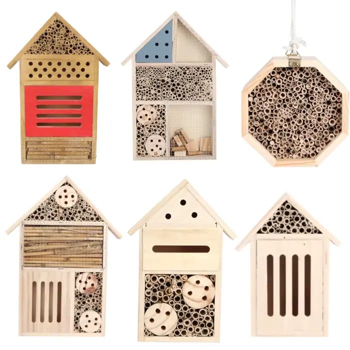 Maison d'Insectes en Bois, Abri d'Hôtel, Décoration de Jardin, Nid, Boîte