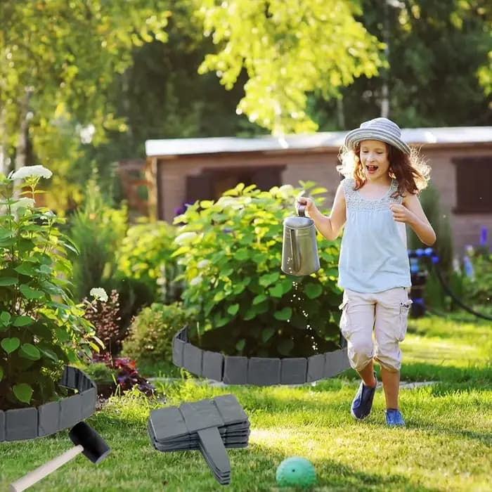 Bordure de jardin en plastique de 33 pieds