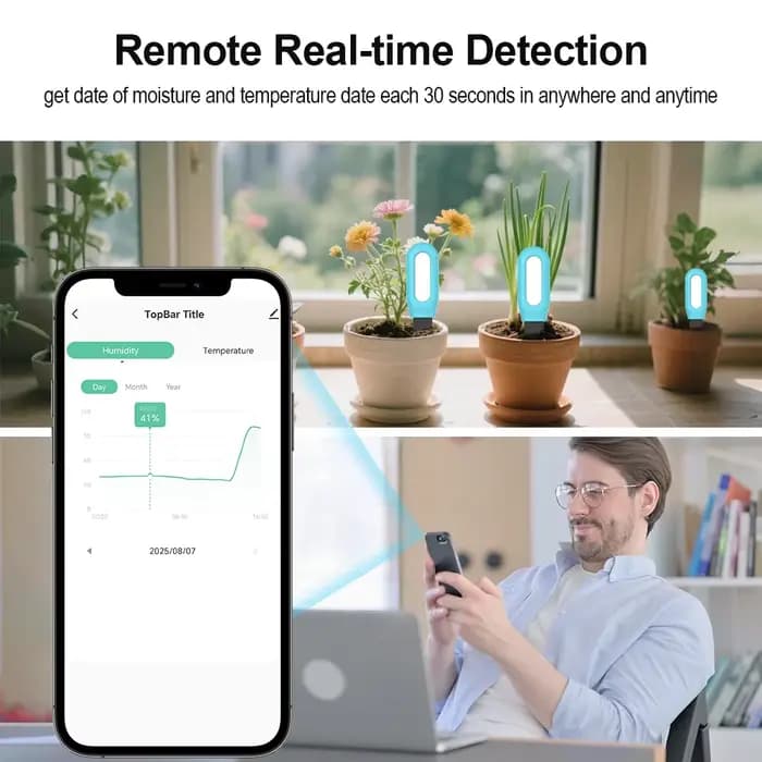 Tuya Zigbee capteur de sol humidité température détecteur d'humidité vie intelligente Assistant à la maison moniteur en temps réel pour plante jardin