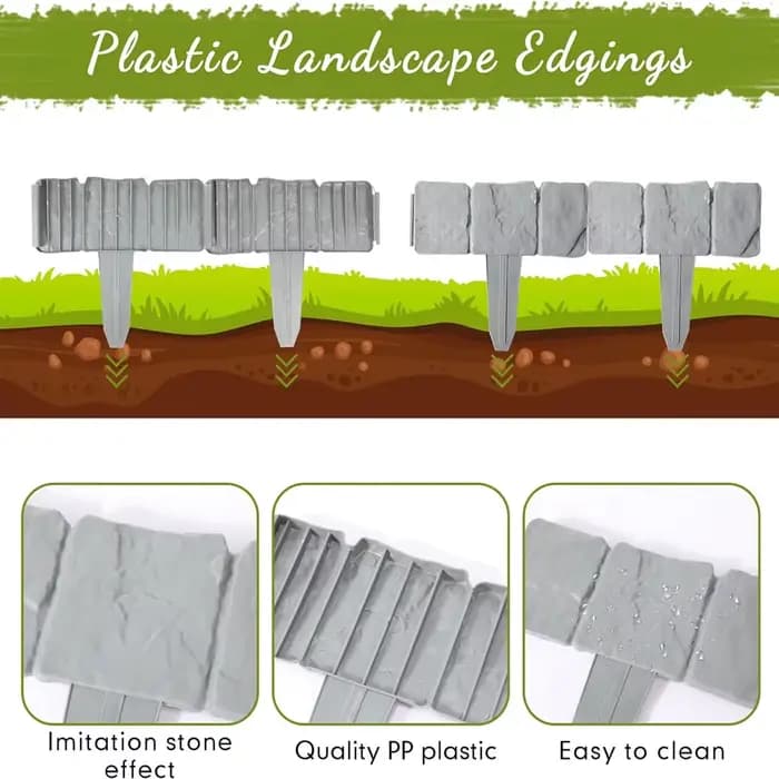 Bordure de clôture de jardin en PP