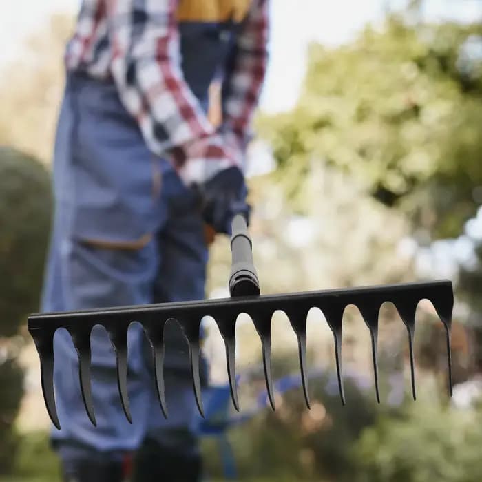 Râteau à chair de jardin avec manche Long réglable de 60 pouces