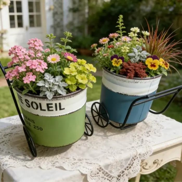 Pot fleurs succulentes