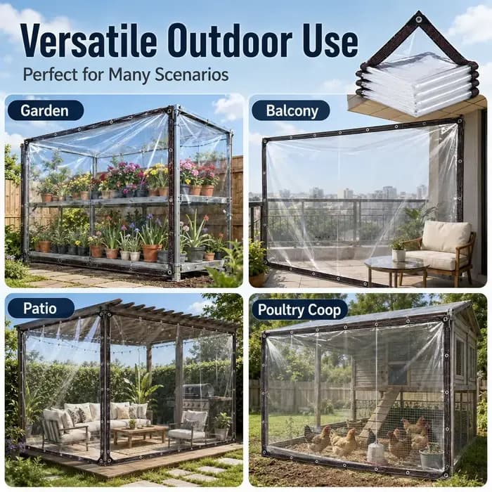 Bâche transparente imperméable pour jardin
