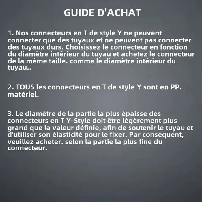 Connecteur en T pour tuyau