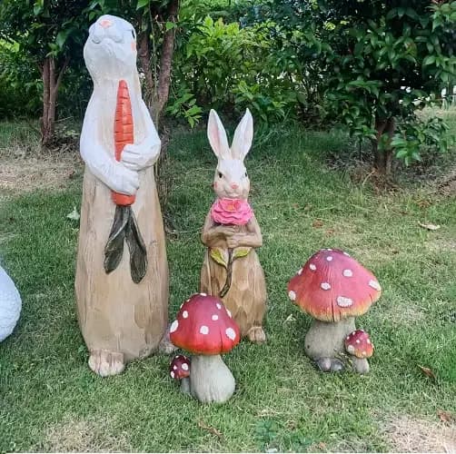 Simulation créative de jardin en résine de champignon