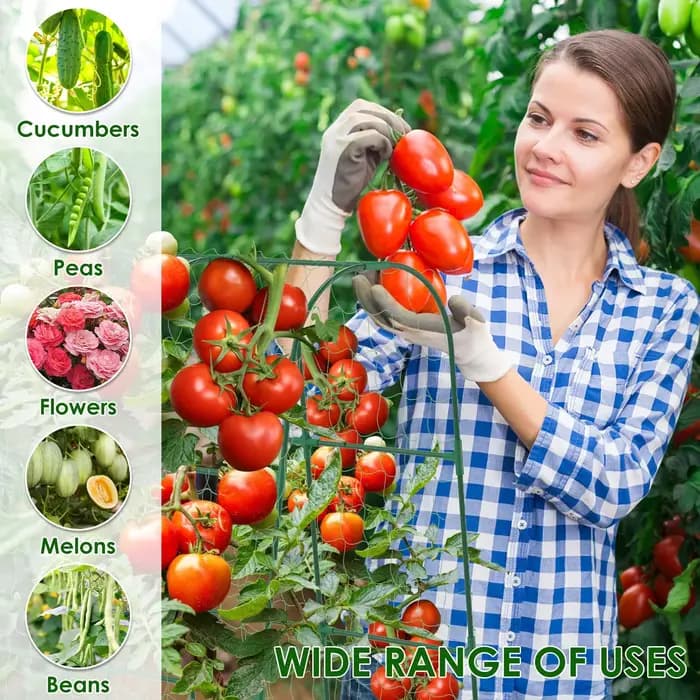 Treillis de jardin en forme de U pour concombres avec filet détachable