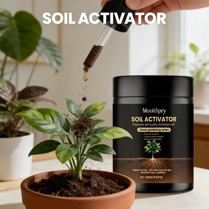 Activateur de sol pour plantes, améliore les nutriments du substrat, améliore la qualité du sol, facile à utiliser pour les plantes en pot, les fleurs et les légumes du jardin.
