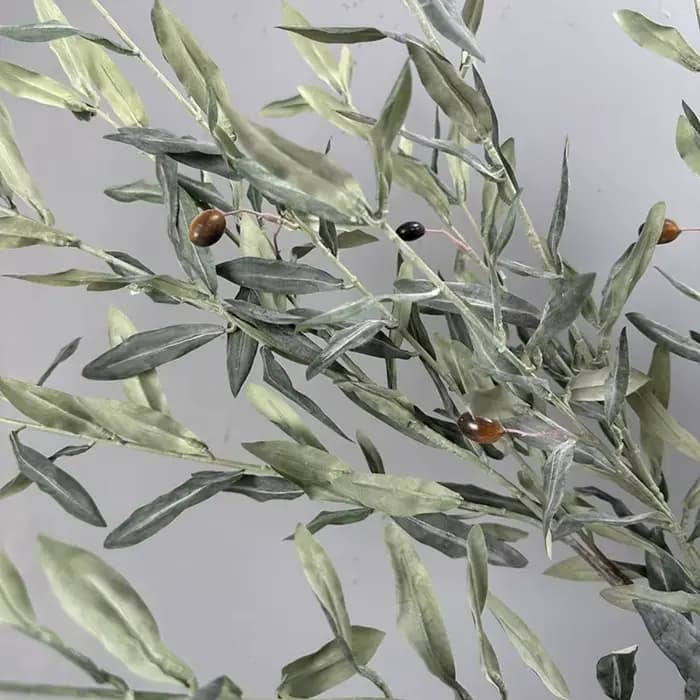 Branche d'olivier artificielle en plastique avec fruits