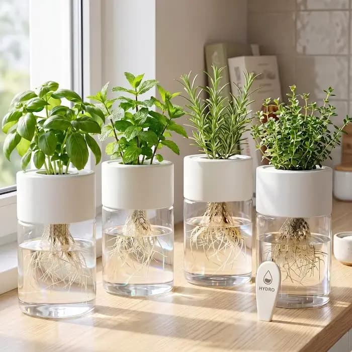 Mini pots de fleurs hydroponiques en PET transparents, ronds, sans terre, pour plantes hydroponiques de table, boutures, décoration de bureau, 1/5 pièces