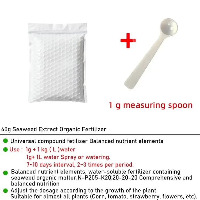 Engrais organique à base d'extrait d'algues 60g