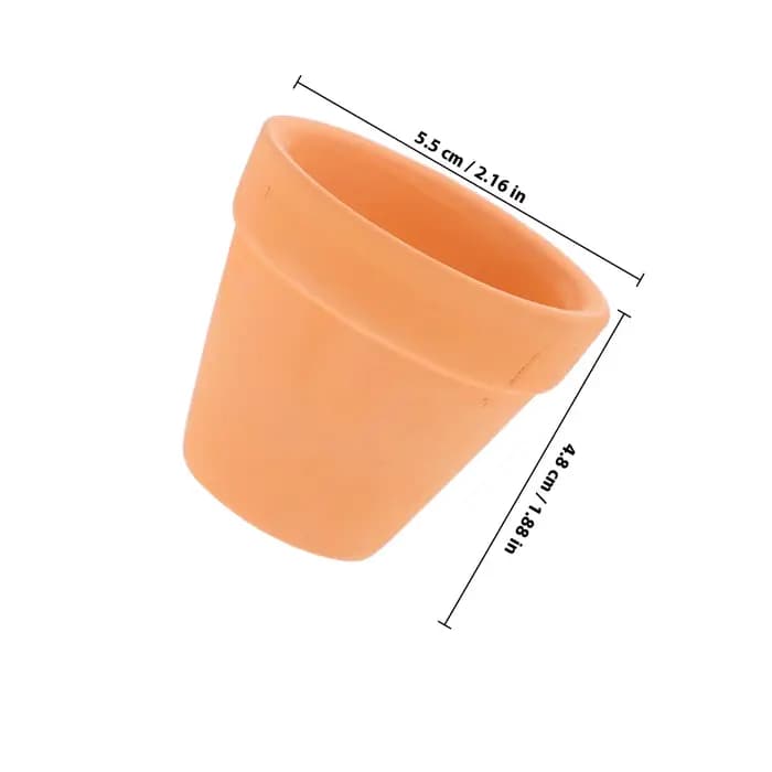 12 pots en terre cuite compacts de 5