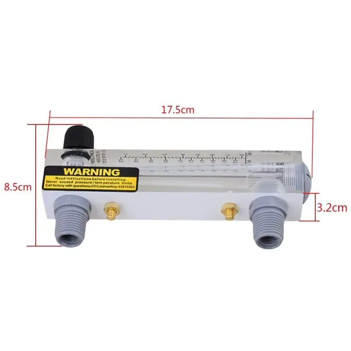 Plexiglas acrylique de débitmètre liquide réglable LZM-15T 0.5-5 GPM et 2-18 LPM 4 TAN1/2 "femelle masculine 1/4" pour le pétrole, médecine