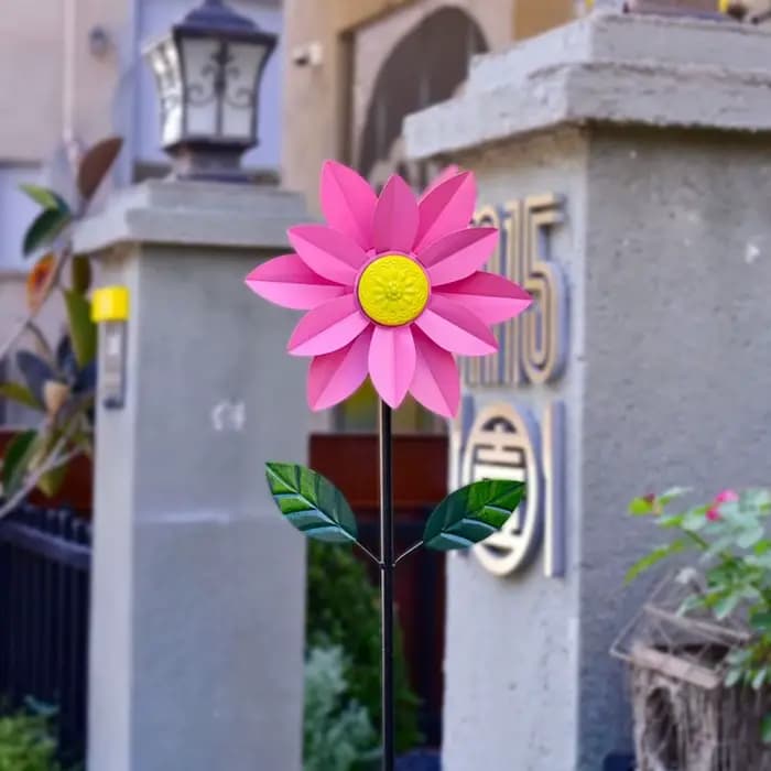 Moulin à vent décoratif rotatif pour jardin