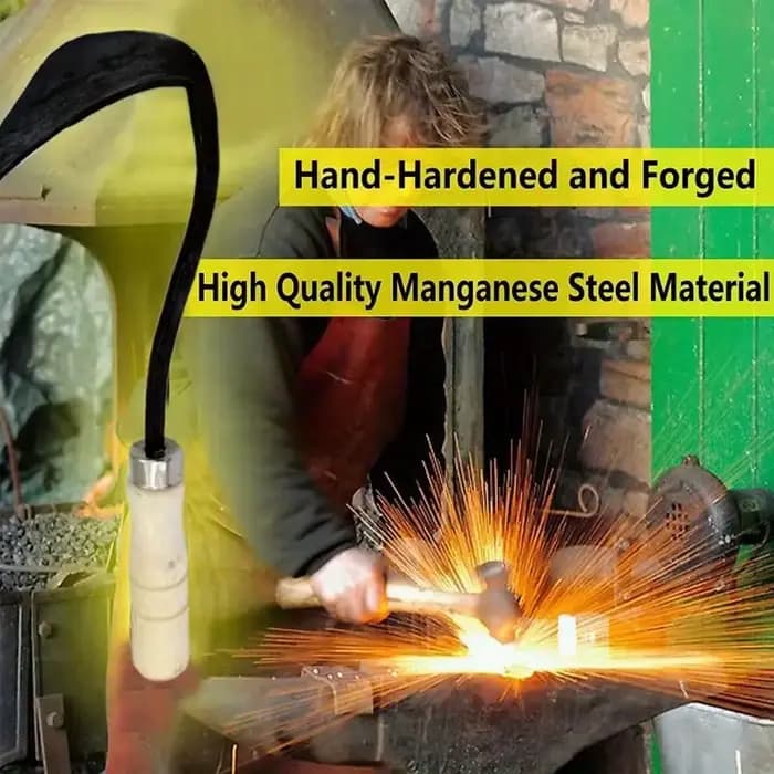 1pc, Wooden Handle Crooked Hoe