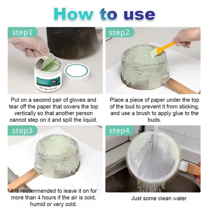 Dissolvant de résidus noirs pour fond de Pot