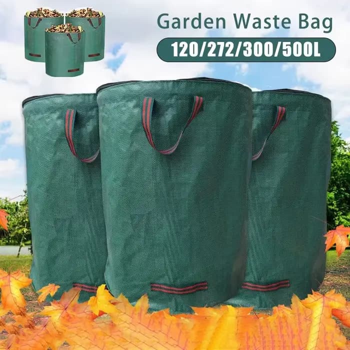 Sac de Jardin Pliable avec Couvercle pour Déchets