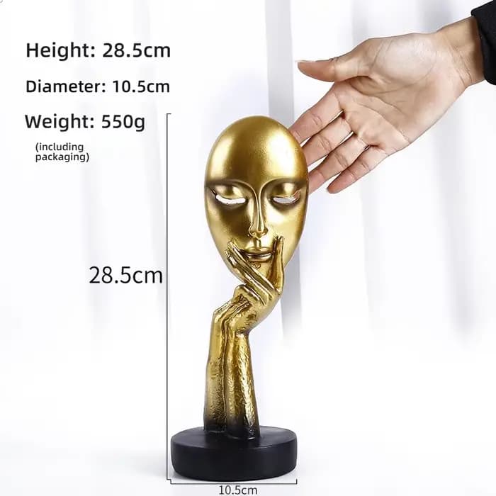 Sculpture abstraite de visage féminin, Art mural moderne en résine pour salon, décoration de chambre à coucher pour femmes, ornement minimaliste
