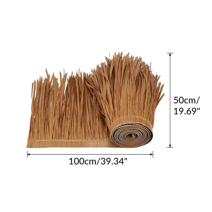 Rouleau de chaume synthétique imitation palmier pour toiture