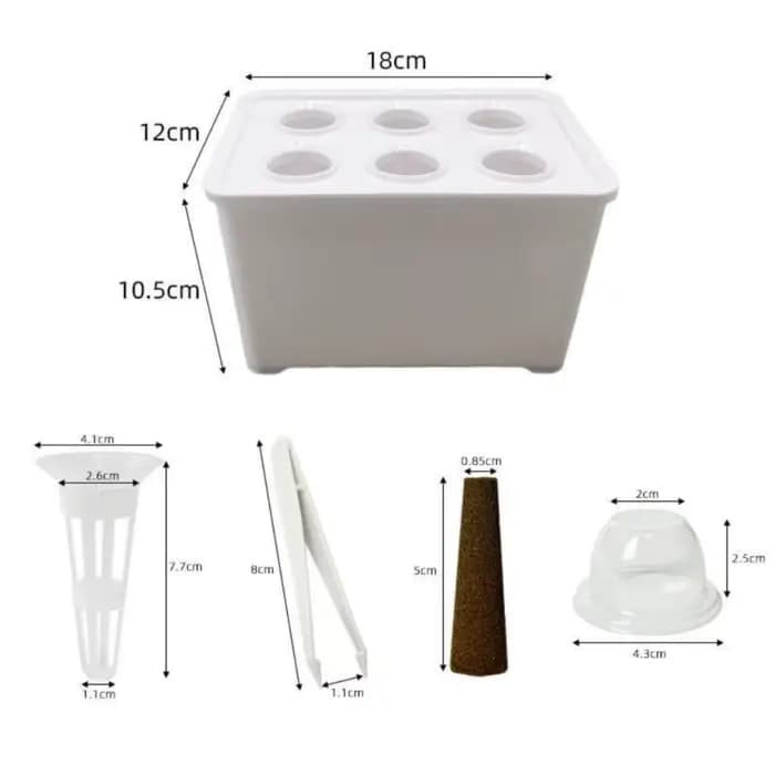 Jardinière hydroponique recyclable 652F avec fenêtre transparente