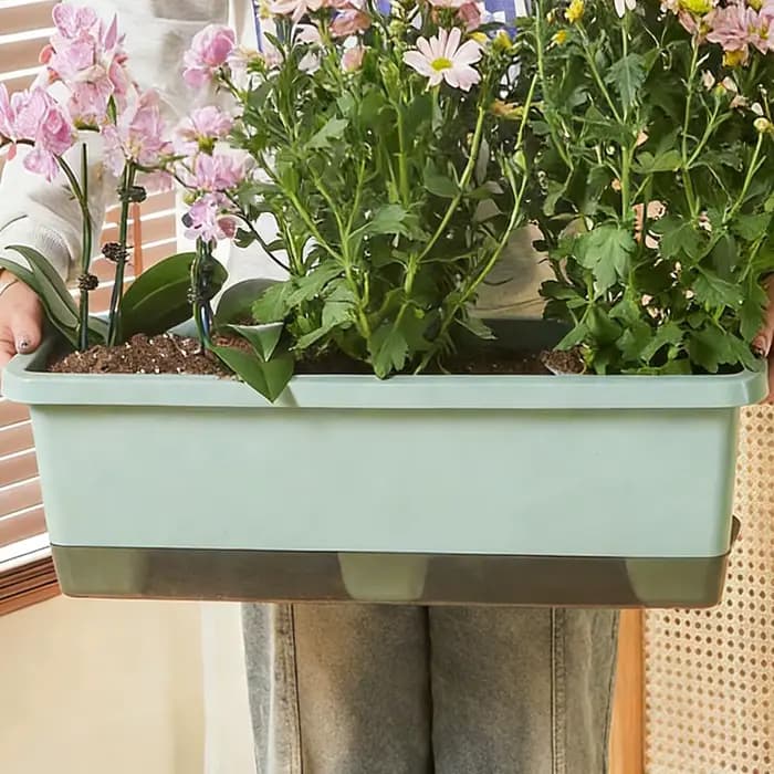 Pot de culture auto-absorbant pour légumes d'intérieur avec trou de drainage et corde absorbante
