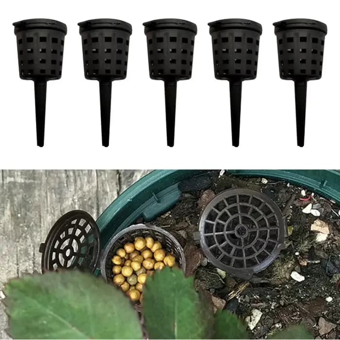 10 paniers à engrais pour plantes avec couvercle
